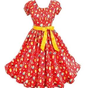 Disney Parks Dole Whip Print Dress Fit and Flare Size XL Adults